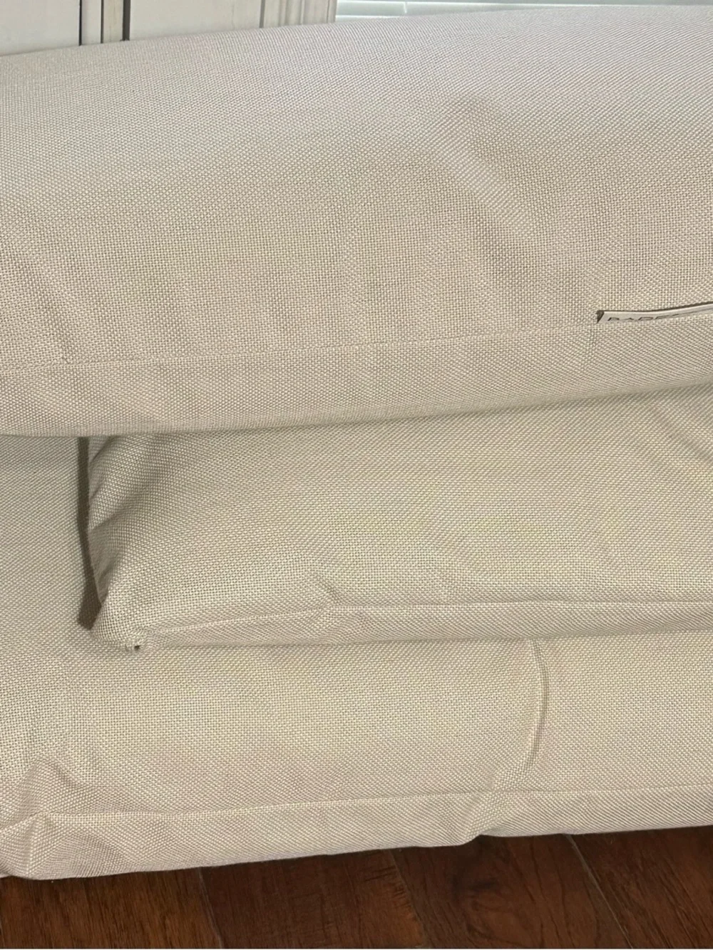 Back, Seat & Foot Pillow Set in Light Beige -